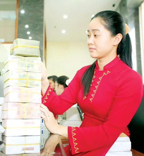 Năm nay tăng trưởng tín dụng không cao, nhưng tỷ lệ nợ xấu chưa thể giảm ngay. Ảnh: LÃ ANH Năm nay tăng trưởng tín dụng không cao, nhưng tỷ lệ nợ xấu chưa thể giảm ngay. Ảnh: LÃ ANH